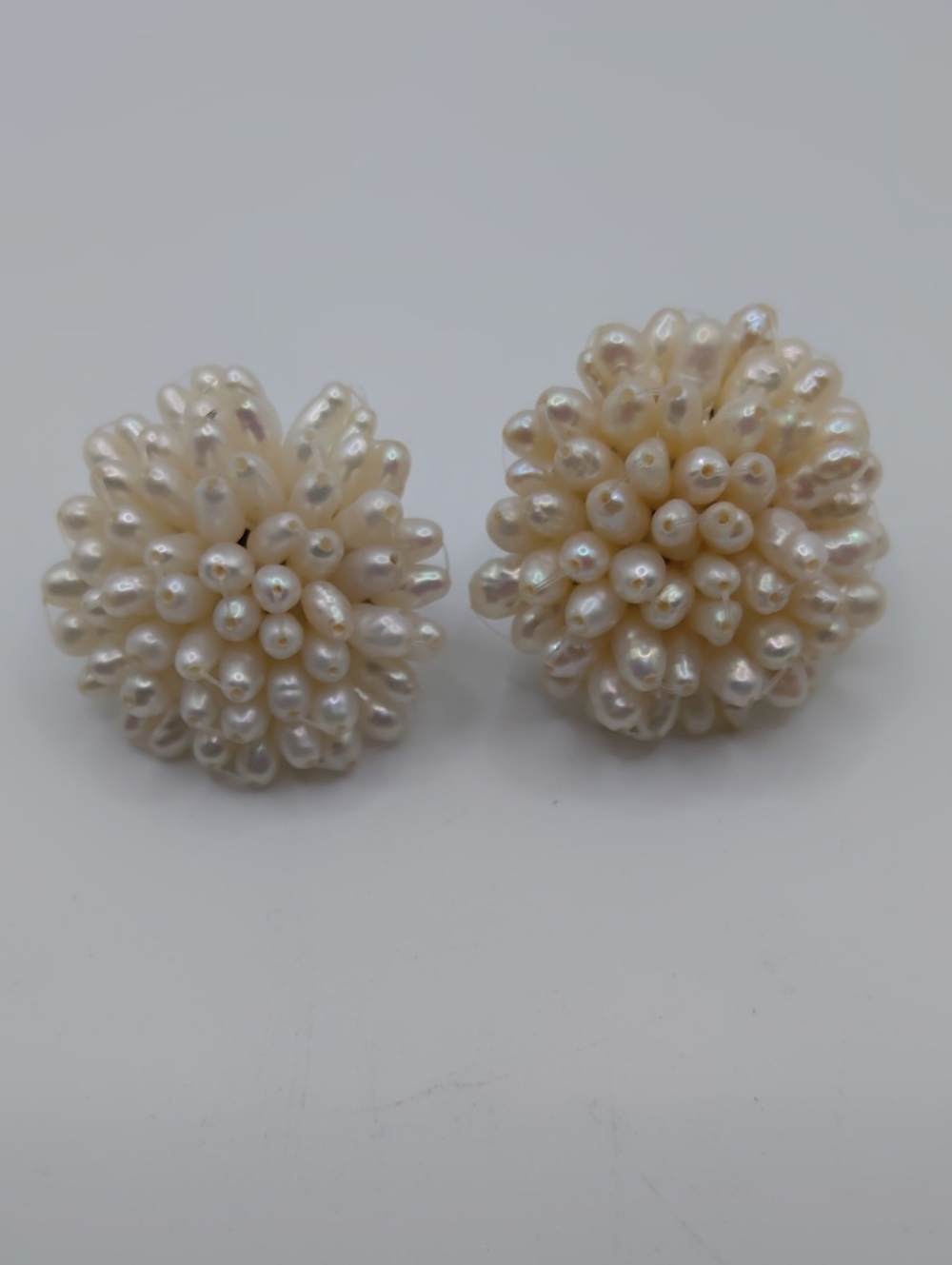 Rice Pearl Earrings And Brooch Set Vintage - Picture 5 of 6